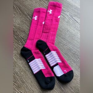Under Armour Pink Over the Calf Socks Size Large